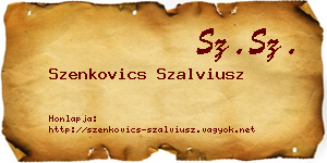 Szenkovics Szalviusz névjegykártya